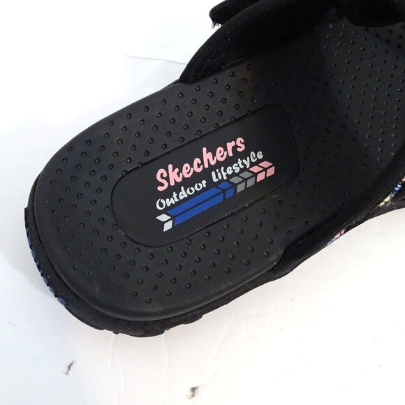 Skechers Reggae Outdoor Lifestyle Sandals Black Slip-on Women Size 7 Sporty - Picture 4 of 6